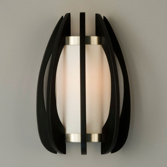 Arito Sconce in Dark Brown and White 