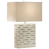Rift Reclining Table Lamp in White