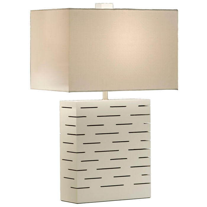 Rift Reclining Table Lamp in White 