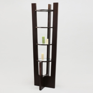 Round Etagere in Dark Brown 