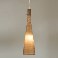 Coronet Pendant with Dark Brown Glass Shade