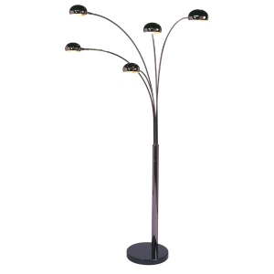 Mushroom 5-Light Arc Lamp in Black 
