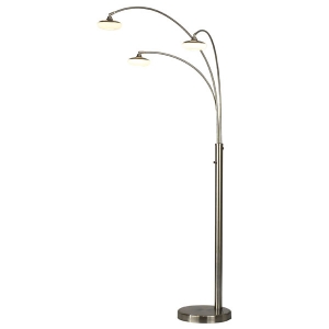 Glass 3-Light Arc Floor Lamp 
