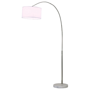 Float Art with White Cotton Shade Floor Lamp 