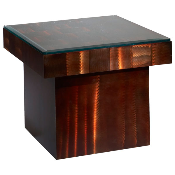 Root Beer Squared End Table 