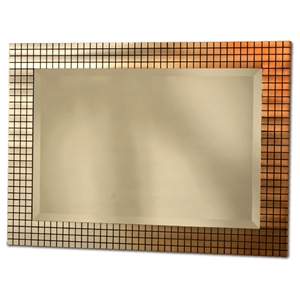 Bronze Grid Wall Mirror 