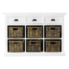 Halifax Buffet with 6 Baskets - Pure White - NSOLO-B128