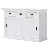 Halifax Buffet with Sliding Doors - Pure White