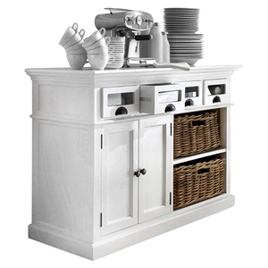 Halifax Kitchen Buffet Table - Pure White 