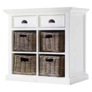 Halifax Medium Buffet with Basket Set - Pure White 