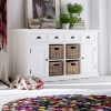 Halifax Buffet with 4 Baskets Set - Pure White - NSOLO-B189