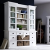 Halifax Library Hutch with Basket Set - Pure White - NSOLO-BCA600