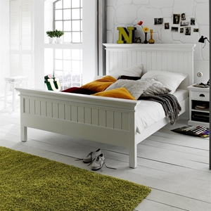 Halifax Queen Bed - Pure White 