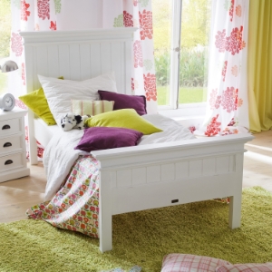 Halifax Twin Bed - Pure White 