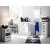 Halifax Bedside Storage Unit with Basket - Pure White - NSOLO-CA585