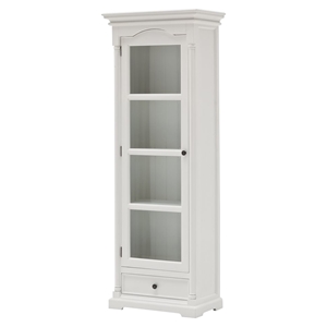 Provence Glass Cabinet - Pure White 