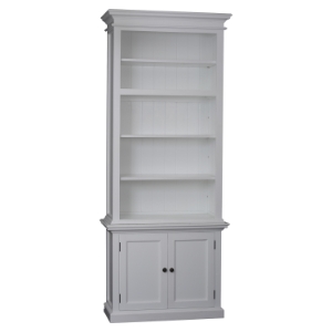 Halifax Single Bay Hutch Unit - Pure White 