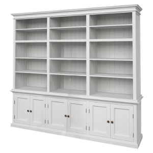 Halifax Triple Bay Hutch Unit - Pure White 