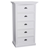 Halifax 5 Drawers Chest - Pure White - NSOLO-CA616