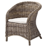Wickerworks Bonsun Armchair with Cushion - Natural Gray (Set of 2)
