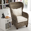 Wickerworks King Chair with Cushions - Natural Gray - NSOLO-CR44