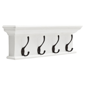 Halifax 4-Hook Coat Rack - Pure White 