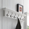 Halifax 6-Hook Coat Rack - Pure White - NSOLO-D162