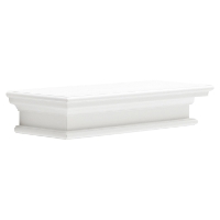 Halifax Floating Medium Wall Shelf - Pure White