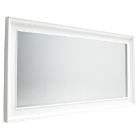 Halifax Grand Rectangular Mirror - Pure White