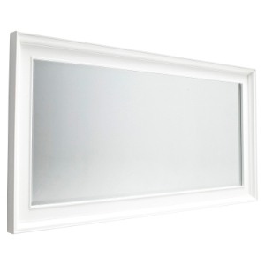 Halifax Grand Rectangular Mirror - Pure White 