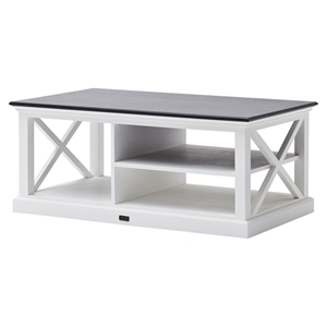 Halifax Contrast Rectangular Coffee Table - Pure White 