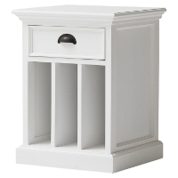 Halifax Bedside Table - 2 Dividers, Pure White