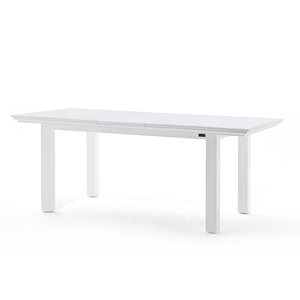 Halifax Extension Rectangular Table - Pure White 
