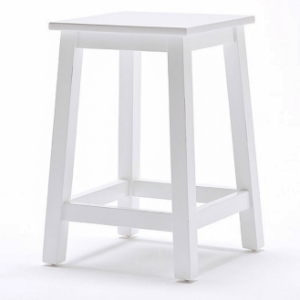 Halifax Backless Stool - Pure White 
