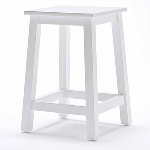 Halifax Backless Stool - Pure White 