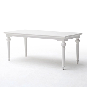 Provence 79" Rectangular Dining Table - Pure White 