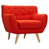 Ida Button Tufted Upholstery Armchair - Retro Orange - NYEK-223315