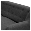 Ida Button Tufted Upholstery Loveseat- Charcoal Gray - NYEK-223322
