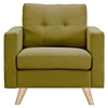 Uma Armchair - Avocado Green, Button Tufted - NYEK-223347