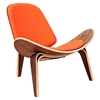 Shell Accent Chair - Retro Orange - NYEK-224433
