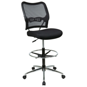 Space Seating 13 Series Deluxe AirGrid Back Drafting Chair with Adjustable Foot Ring 