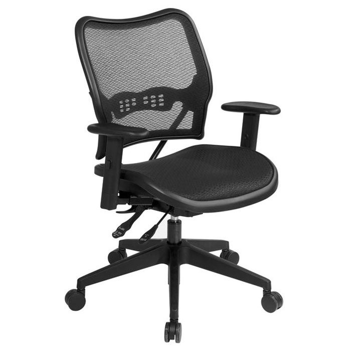 Space Seating Dark Air Grid Seat and Back Executive Chair