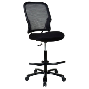 Space Seating 15 Series Big Man's Dark Double AirGrid Back Drafting Chair 