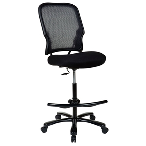 Space Seating 15 Series Big Mans Dark Double AirGrid Back Drafting Chair 