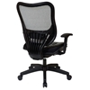Space Seating 18 Series Light AirGrid Back and Leather Seat Executive Chair - OSP-18-46N28P