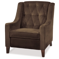 Avenue Six Curves Chocolate Tufted Chair