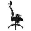 Space Seating 25 Series Professional Deluxe Black Office Chair with Adjustable Headrest - OSP-25004