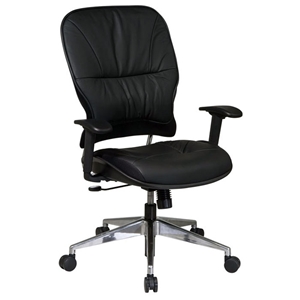 Space Seating 32 Series Managers Chair with Polished Aluminum Finished Base 