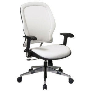Space Seating 33 Series Deluxe White Vinyl Manager's Chair 