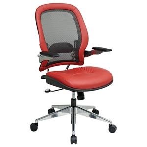 Space Seating 335 Series Professional Office Chair in Crimson Leather 